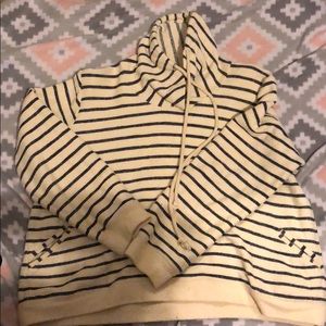 White and blue striped jacket